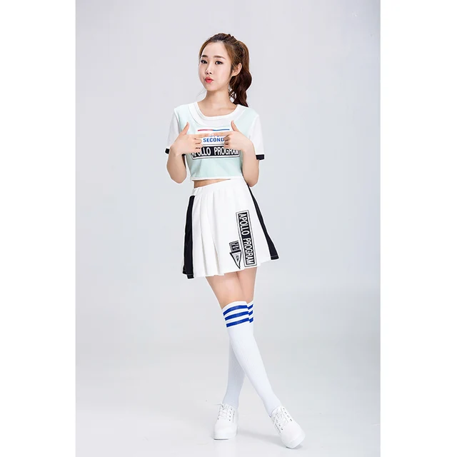 titivate sexy high school girls cheerleading costume short sleeves cheerleader uniform lady halloween costume topskirt s 2xl