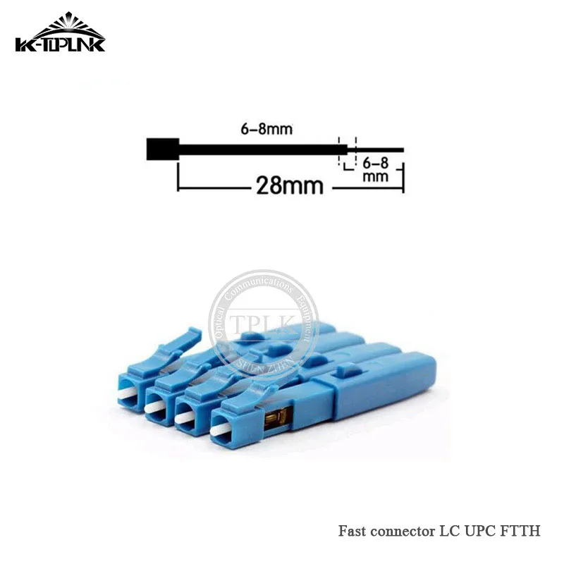 100 шт./лот FTTH LC UPC быстрый разъем FTTH Оптический быстрый разъем одиночный режим высокого качества LC встроенный