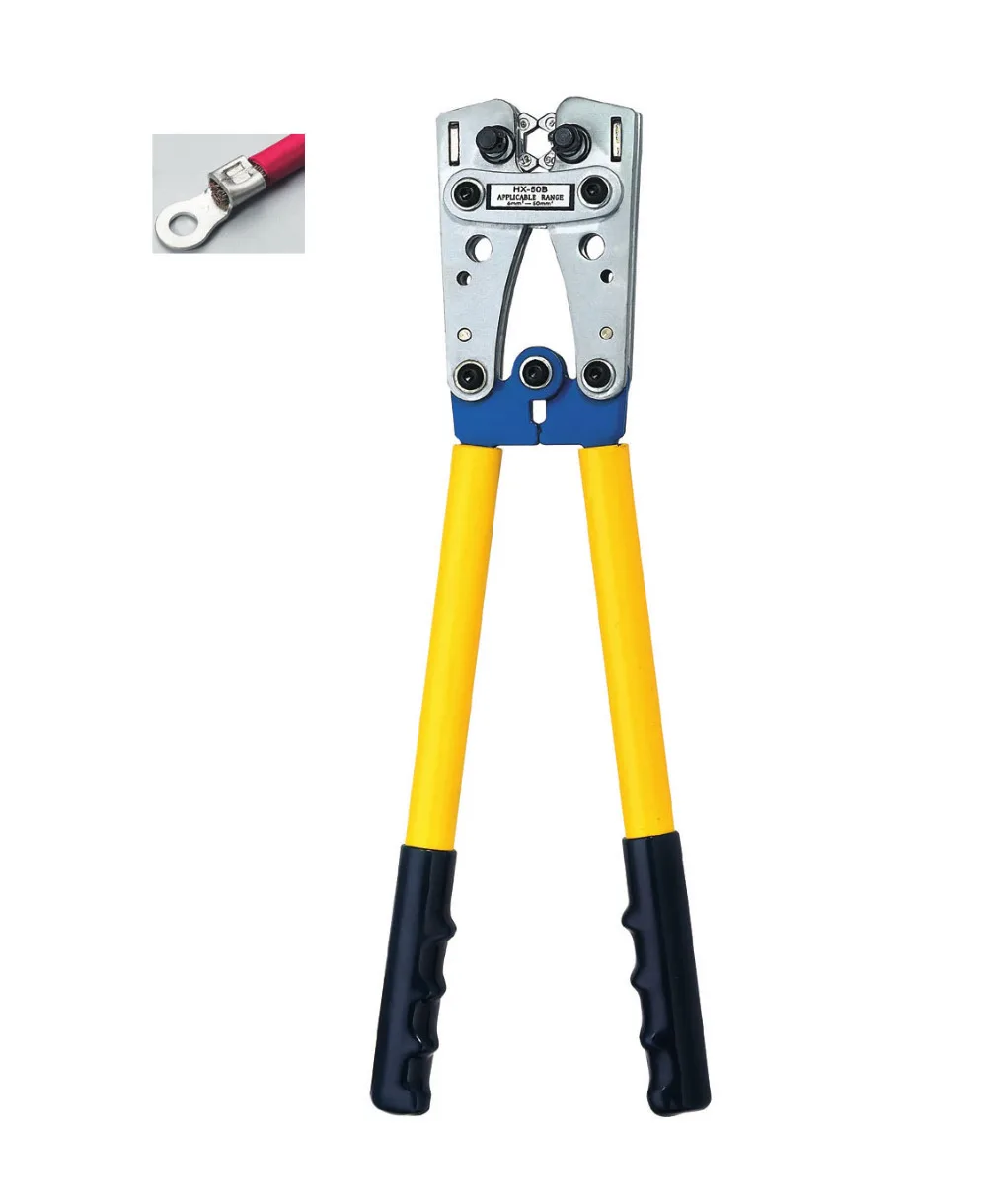 

Copper Tube Terminal Crimping Tools 6-50mm2 AWG 10-1 HX-50B Range of Application:BS Standard type terminals