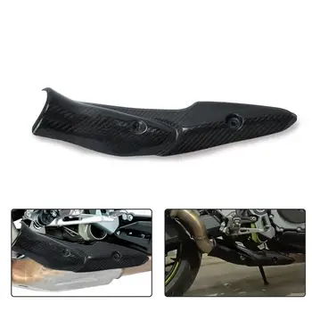 

Motorcycle Exhaust System Middle Link Pipe Carbon Fiber Heat Shield Cover for Kawasaki Z900 2017-2019