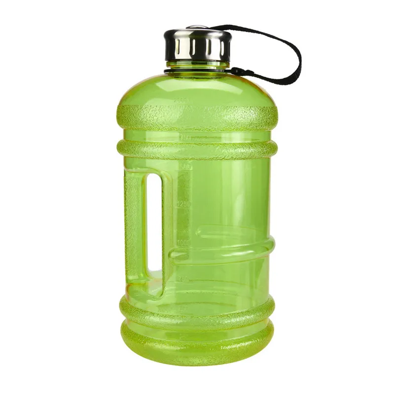 Чайник большой емкости для пикника на открытом воздухе велосипед Спортивная бутылка 2.2L большой BPA бесплатно для занятий спортом, тренажерного зала напиток бутылка воды# 2A23FN - Цвет: Зеленый