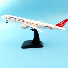 Aliexpress 11.11 venda quente 20cm turkish airlines boeing 777 modelo de avião modelo de avião 16cm avião modelo de brinquedo avião presente