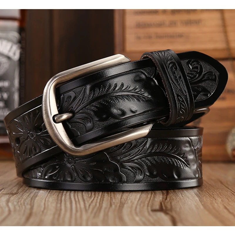Cinture Per Uomo Cintura In Pelle Occidentale Cintura Di Design Genuina Moda Classica Vintage Fibbia Ad Ardiglione Cinturino Cummerbunds Ceinture Homm
