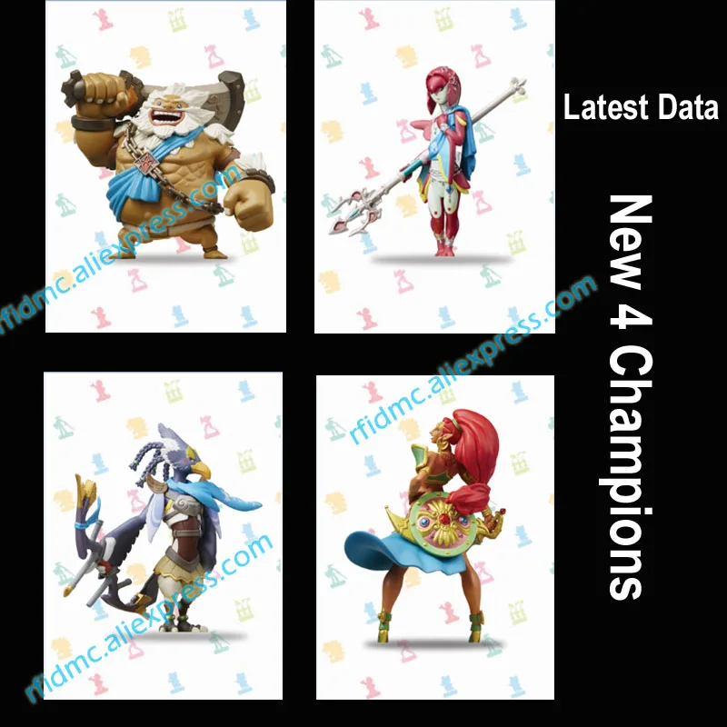

New 4 Champion NFC cards NTAG215 Printing Card for Zelda Legend