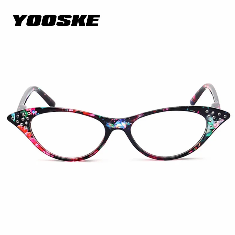 YOOSKE дамы имитация алмаза очки для чтения «кошачий глаз» Женская мода дальнозоркость очки для чтения Vinatge очки
