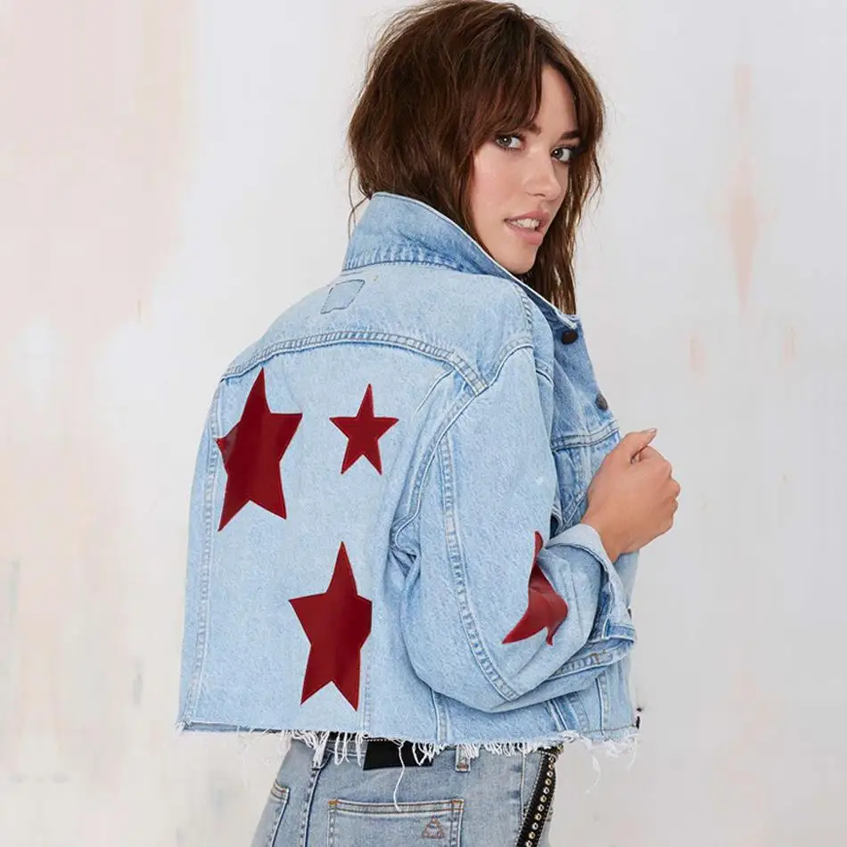 Witsources Short Denim Jacket Women 