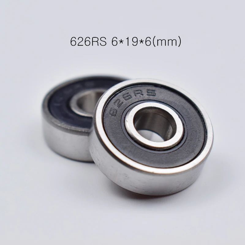 Bearing 10pcs 626RS 6*19*6(mm) free shipping chrome steel Rubber Sealed ...