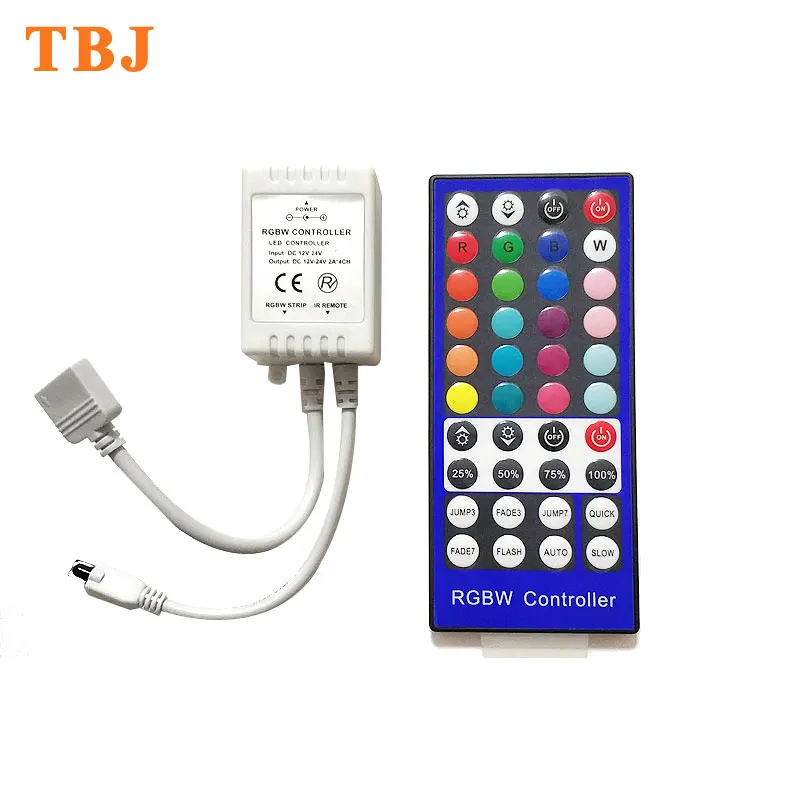 

DC12V / 24V 40key IR RGBW LED controller 5 Pin 2A x 4 channel Dimmer For RGBW LED strip