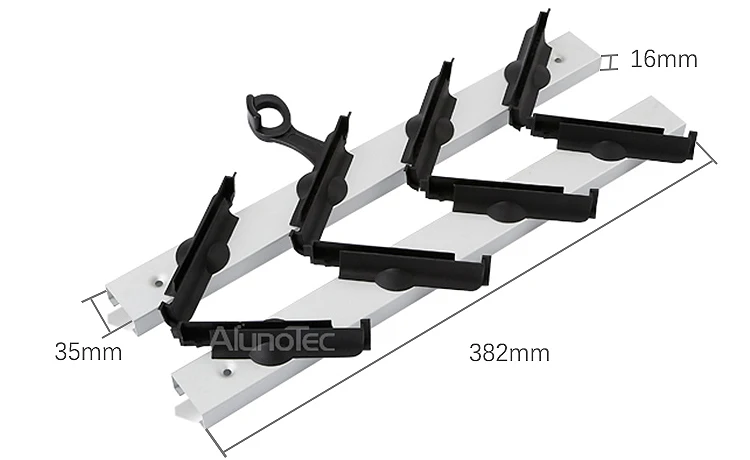 Aluno SF-200 6 дюймов Клип 7 лезвий 1006 мм(H) Пластиковые алюминиевые жалюзи Рамка с пластиковый лист