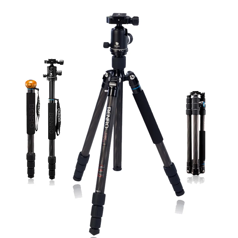 Benro C2282TV2 штатив Углеродные волоконные штативы гибкий монопод для камеры с