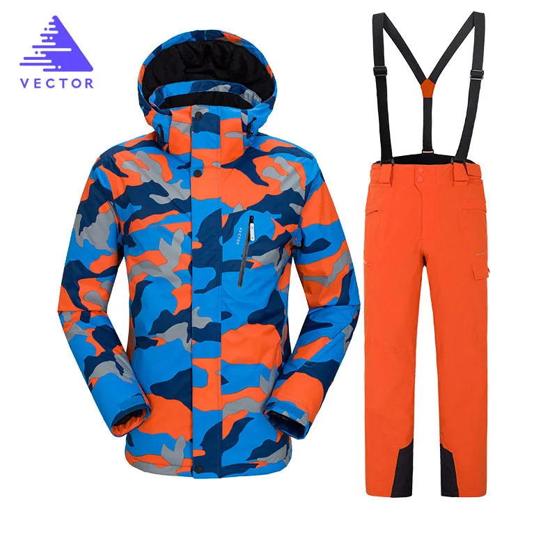 بدلة تزلج الرجال 2019 جديد في الهواء الطلق بدلة تزلج الجبلية الرجال يندبروف ماء الحرارية على الجليد الذكور التزلج سترة الثلوج الملابس