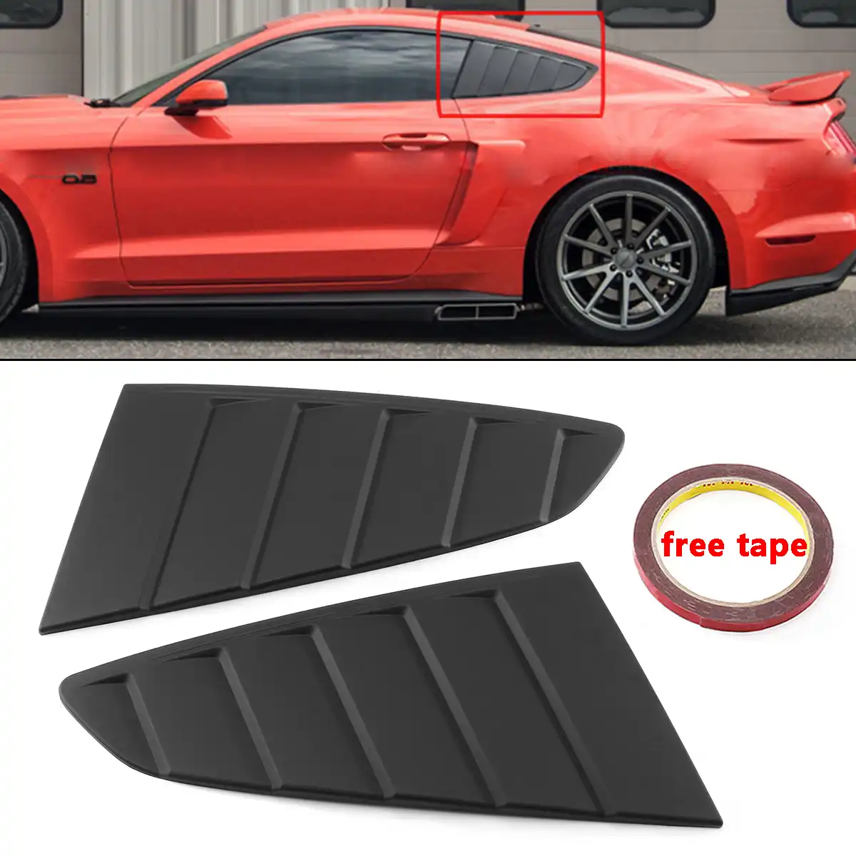 2x Auto Venster Kwart Louvre Auto Side Vent Scoop Cover Voor Ford Mustang 2 Deur 2015 2020 Voor Coupe Model Gt C Stijl Buitendeur Panelen Schermen Aliexpress