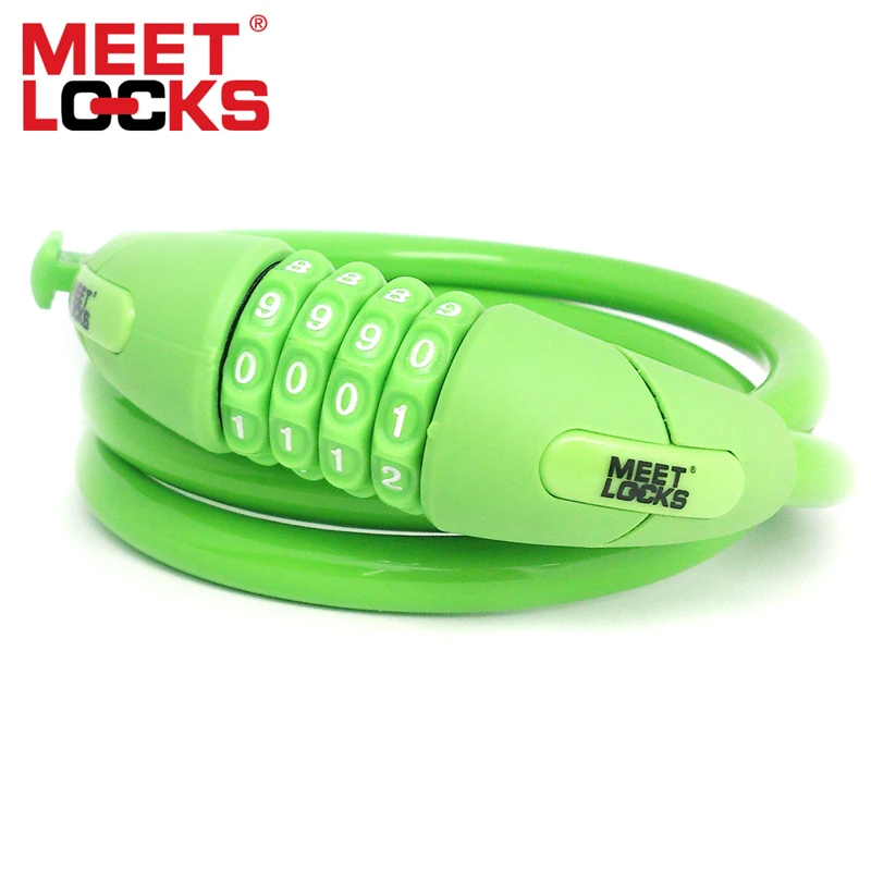 Buy MEETLOCKS Combination Coiled Cable Bicycle Lock