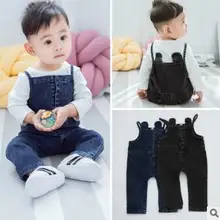 Новинка года для мальчиков и девочек высокого качества Демисезонный одежда для малышей Брюки для девочек Обувь для мальчиков штаны для девочек нагрудник детей Брюки для девочек Джинсы для женщин 0-2