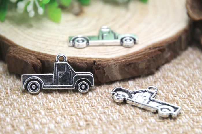 

20pcs- Antique Tibetan Silver Pickup truck Charms Pendants, DIY Supplies, Jewelry Making 14x26mm