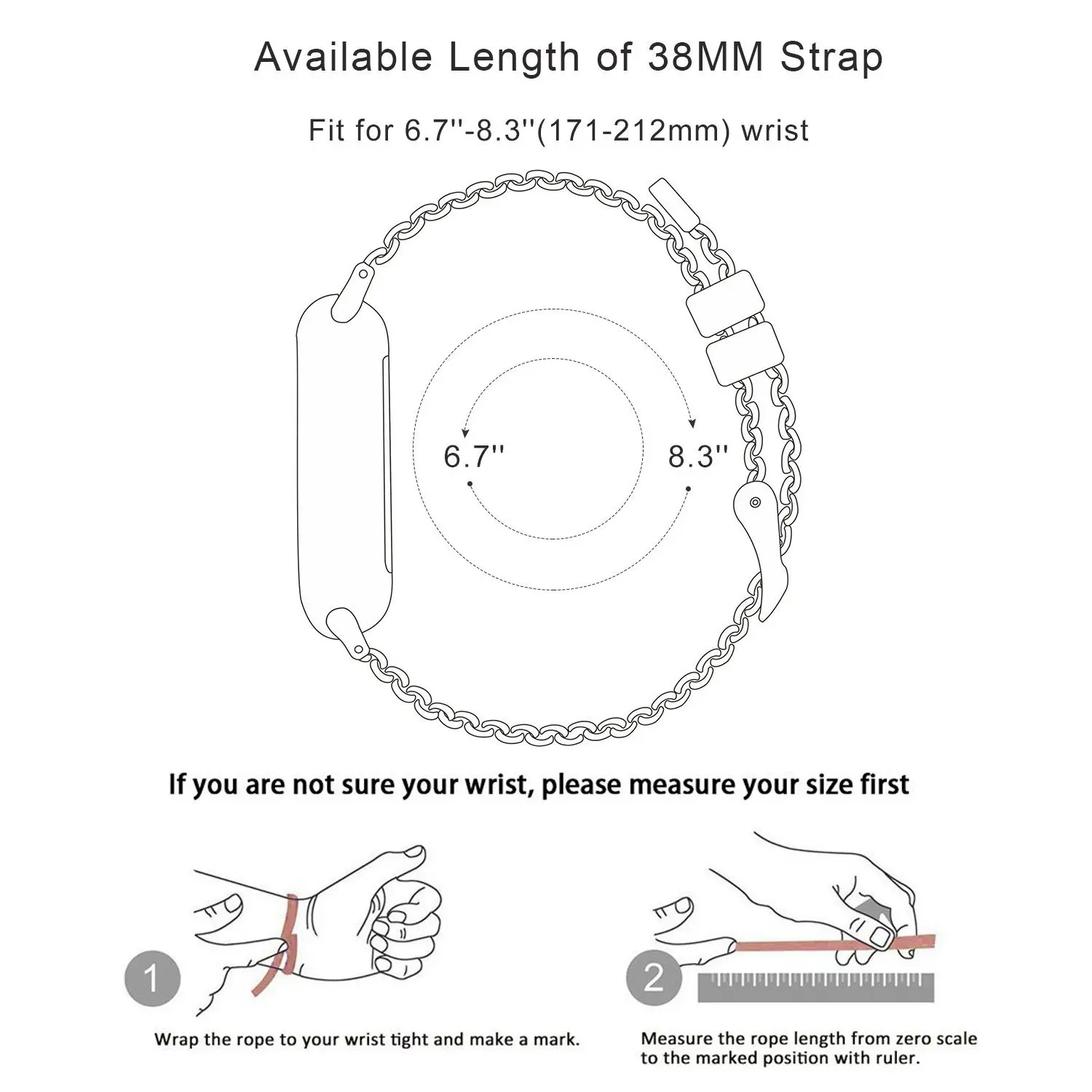Браслет розовое золото ML для Apple Watch Band Series 1/2/3 ремешок на запястье из нержавеющей