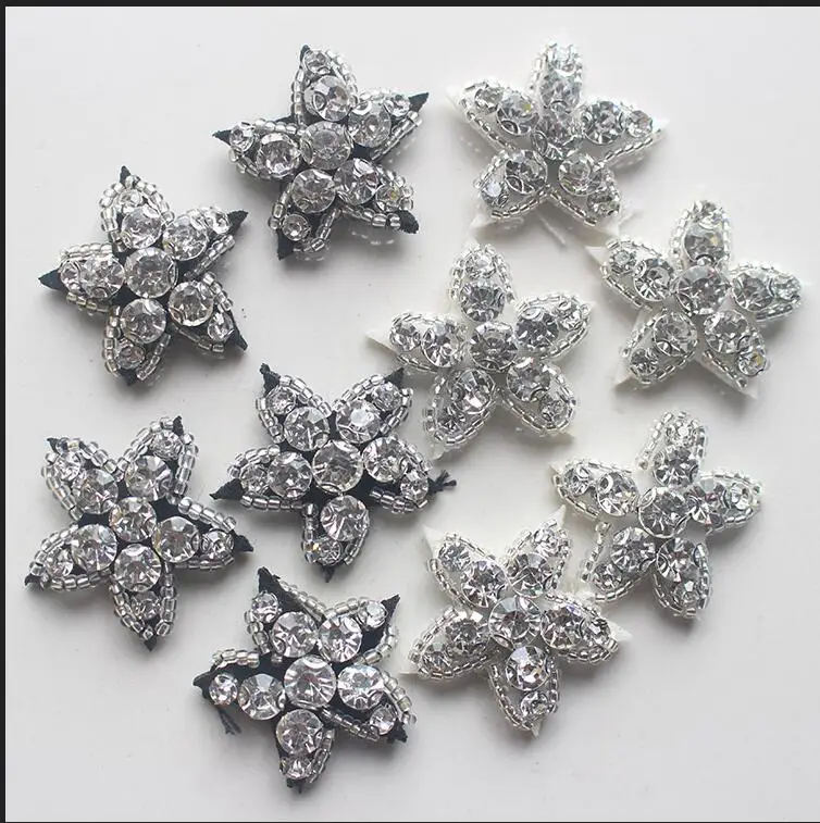 

Rhinestone Five-pointed star Beaded Patch for Clothing Sewing on Beading Applique Clothes Shoes Bag Decoration Patch DIY Apparel