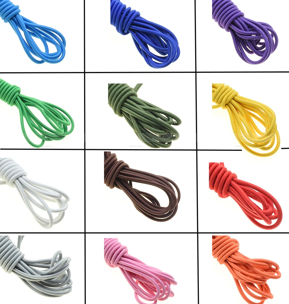 

30 yard Colorful Diameter 3mm Elastic Rope Bungee Shock Cord Stretch String for DIY Jewelry Making Outdoor Backage