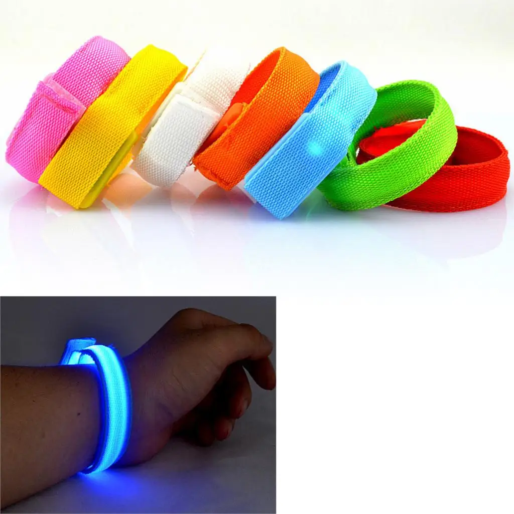 

LED Flashing Wrist Band Bracelet Arm Band Belt Light Up Dance Party Glow For Party Decoration Gift