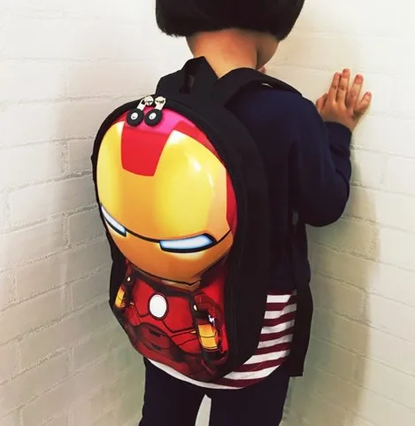 Мстители Капитан Америка щит рюкзак Человек-паук сумка с Бэтменом детский подарок DC Супермен ironman мальчики и девочки