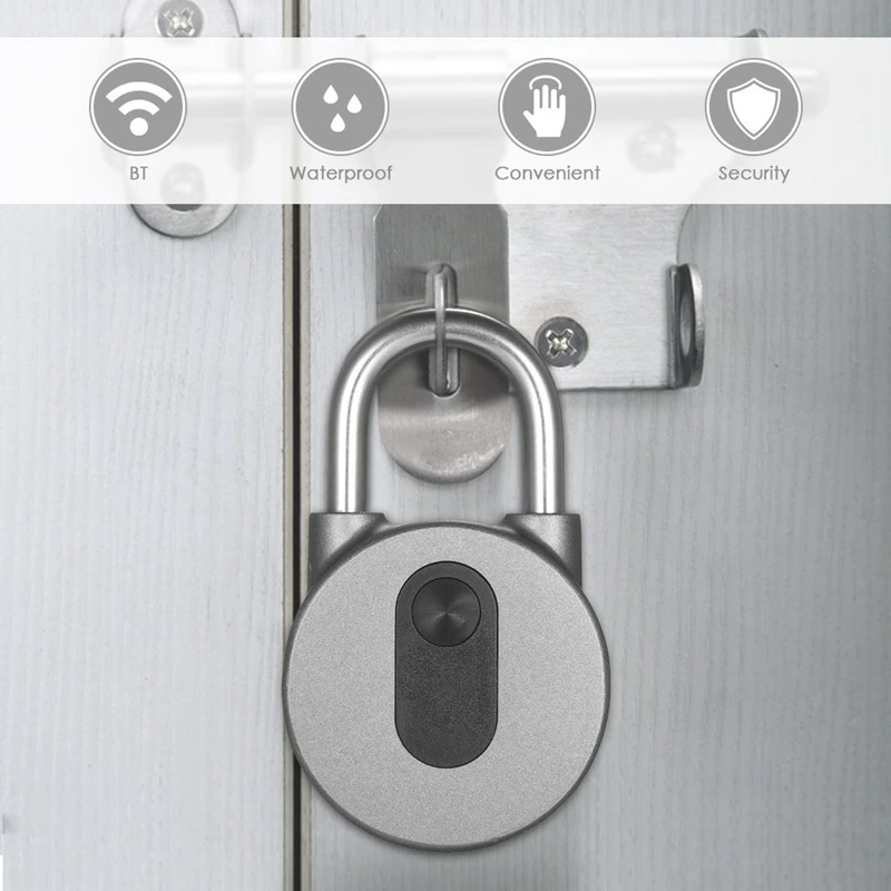 Keyless Anti-theft Smart Lock Wireless Padlock Mobile Phone Bluetooth APP Used For Doors Backpacks Bikes Storage Lockers  11