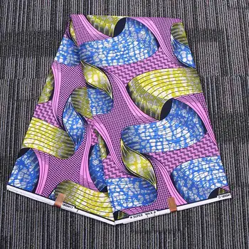 

Purple Colour Ankara Nigerian Wave Printed Wax Fabric Polyester African Batik Cloth Fabric For Dress Suit 6Yards