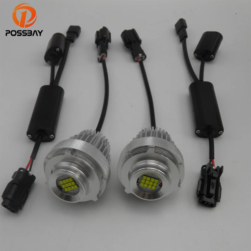 

POSSBAY 10W/60W/80W LED Marker Angel Eyes Lights for BMW 5-Series E60 E61 LCI 2007-2010 Facelift 7000K Auto Halo Rings Headlight