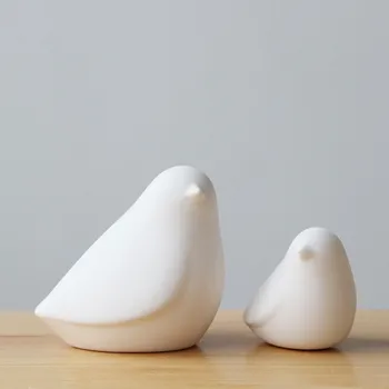 

white ceramic kawaii bird ornaments for living room miniture garden room decorations home decor matte crafts porcelain figurines