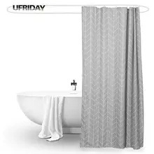 UFRIDAY, серая полоска, дизайн, занавеска для душа, полиэстер, водонепроницаемая, занавеска для ванной, для ванной, уплотненная, Mildewproof, занавеска для ванной, s