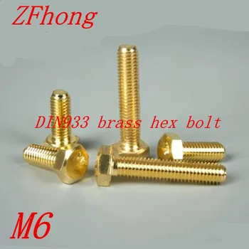 

20pcs brass screw M6*12/16/18/20/25/30/35/40 brass hex bolt