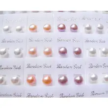 50 пар/лот роскошные натуральные пресноводные Серебрянные серьги с жемчугом для женщин модные серьги оптом ювелирные изделия