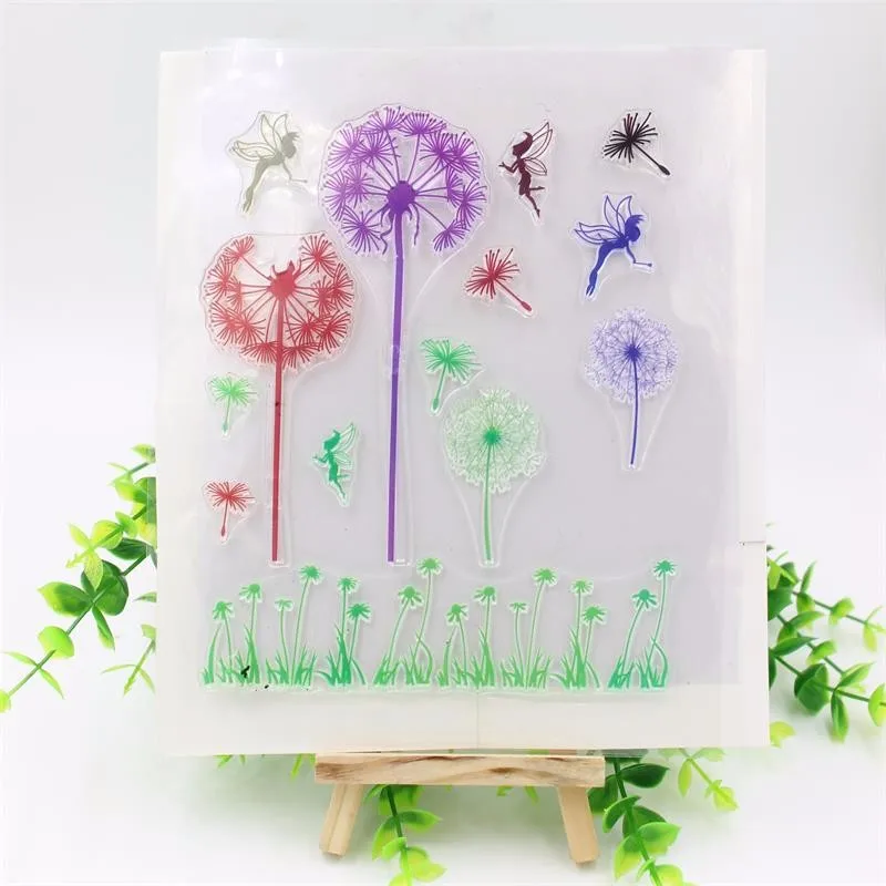 

DIY Angel Dandelion Design Clear Silicone Rubber Stamp for DIY scrapbooking/photo album Decorative craft