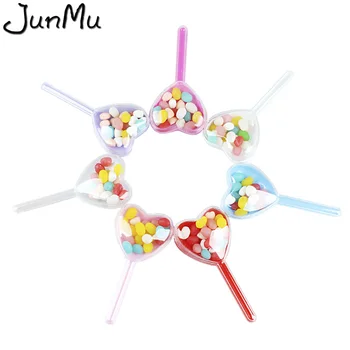 

12pcs Plastic Heart Lollipop Design Favor Boxes Gift Boxes Candy Box Wedding Party Baby Shower Birthday Favors Box Decor