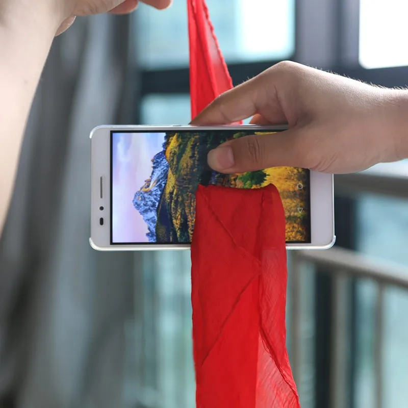 

Creative Magic Silk Cheats Through Phone Red Can Use The Audience's Cell Phone Easy For Beginner Funny Magic Toys