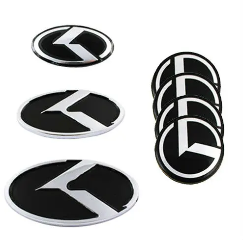Kia K Logo Hood Trunk Steering Car Wheel Centre Cap Emblem Badge Set Kia K Logo Hood Trunk Steering Car Wheel Centre Cap Emblem Badge Set Of 7pcs