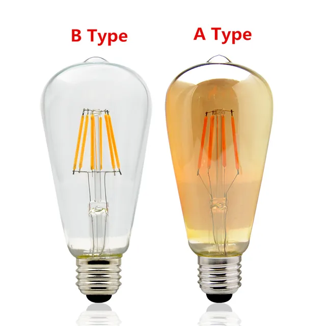 Ac 220v Vintage Edison Dimmer Light E27 Led Bulbs St64 Warm White Ac 220v Vintage Edison Dimmer Light E27 Led Bulbs St64 Warm White 2200k 2700k Lamp