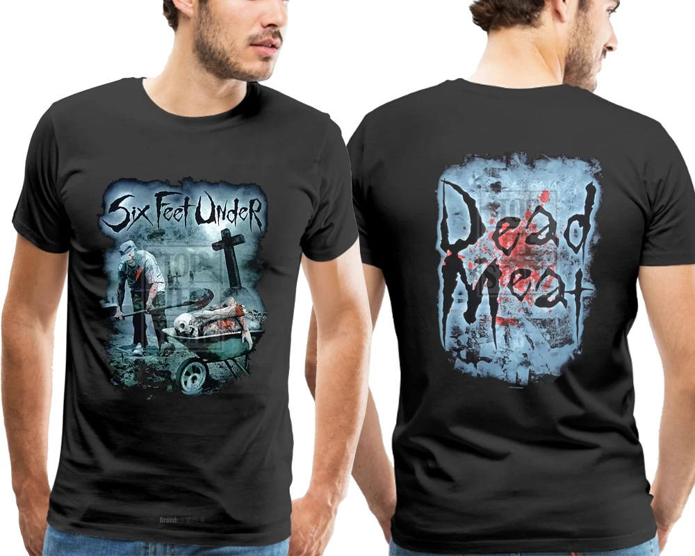 Шесть футов под мертвой мясом рубашка S M L Xl Футболка Официальный Death Metal футболка