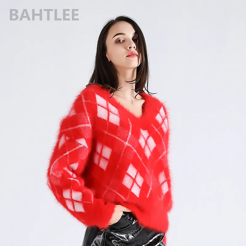 BAHTLEE Winter Women's Angora Knitted Pullovers