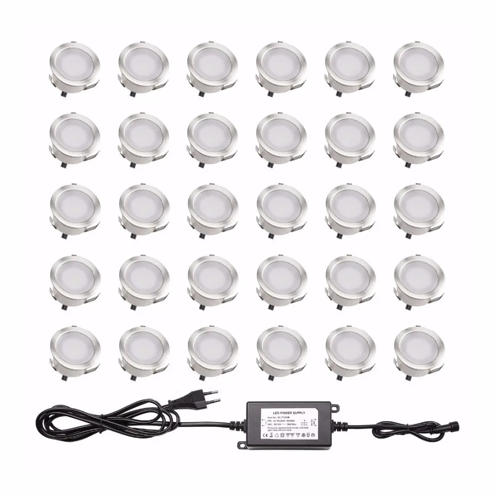 luminaire manufacturers led torsion recessed springs clips 30-Pack Recessed Floor Stair Light Underground Lamp LED Deck Lights IP67 Outdoor lighting Garden Landscape Luminaire B105-30