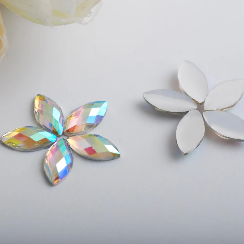 Hot-Sale-100Pieces-Flat-Back-Marquise-Earth-Facets-Clear-Crystal-AB-Acrylic-Horse-eye-Shape-Rhinestone (3)