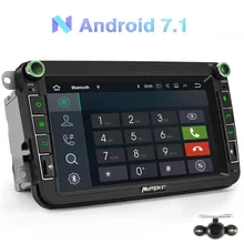 Тыква 2 Din 8 ”android 7,1 Автомобильный мультимедийный плеер без DVD gps навигация для VW/Skoda/сиденье/гольф автомобиля Радио стерео аудио плеер