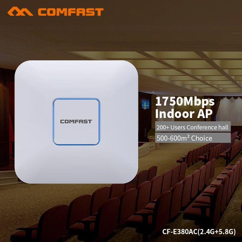 

COMFAST 1750Mbps 2.4G + 5.8G gigabit Wifi Access Point 600 square meters coverage router ceiling wireless AP openWRT CF-E380AC