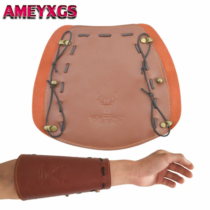 

1Pc Archery Arm Guard Traditional Leather Forearm Protector Gear Adjustable Protective Gear For Bow Shooting Hunting Accessories