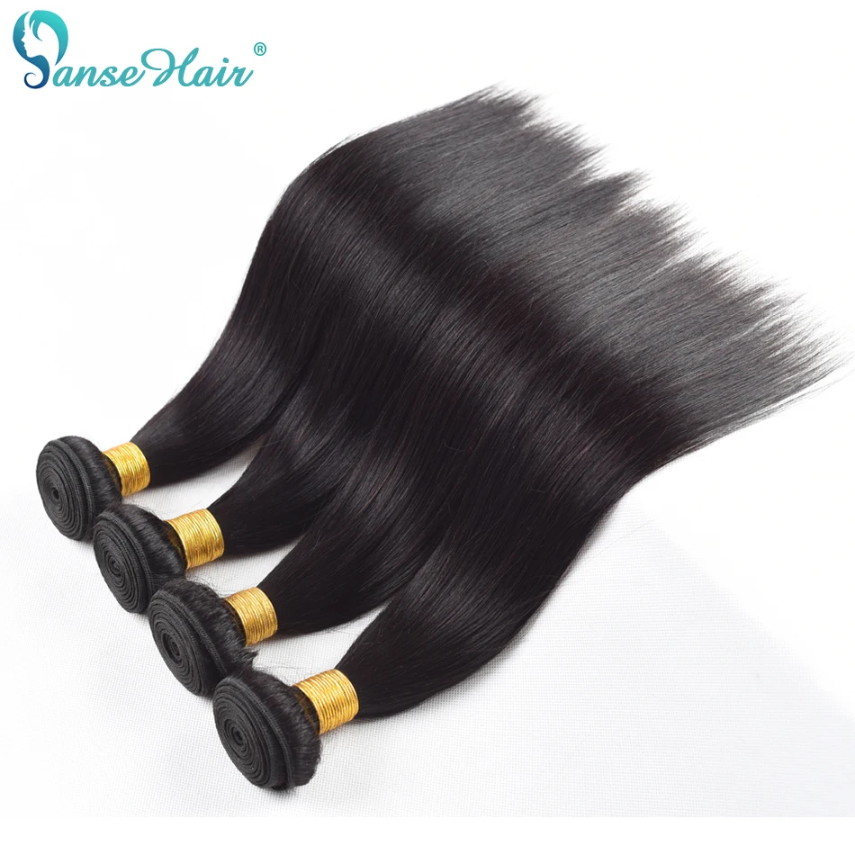 Малайзии волосы прямые Panse плетение волос, не человеческих волос 4 пучки за лот Индивидуальные 8-30 дюйм(ов) Прямая Продажа с фабрики