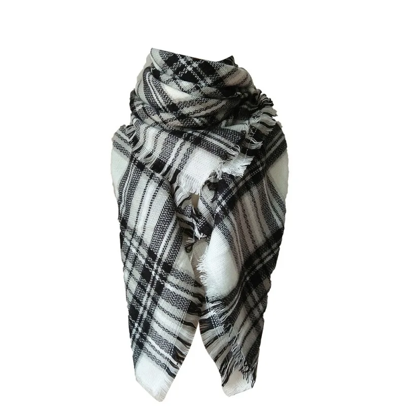 M34 20 Colors Winter Women Cashmere font b Tartan b font Plaid Scarf Men Scarves Boys