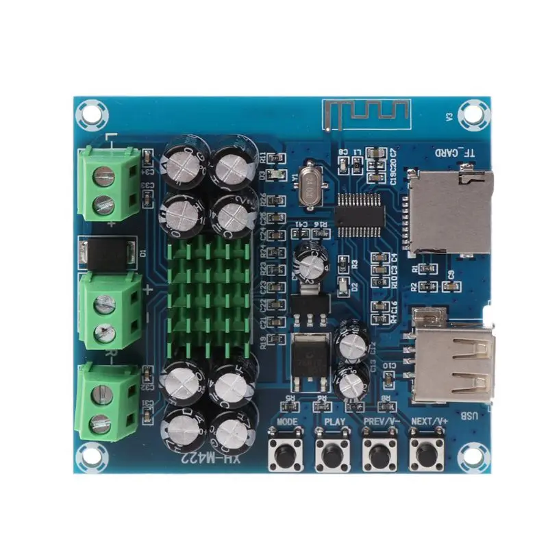 2x50 Вт DC 12-24 В TPA3116D2 двухканальный стерео Bluetooth цифровой аудио приемник усилитель плата модуль для поддержки TF карты U диск