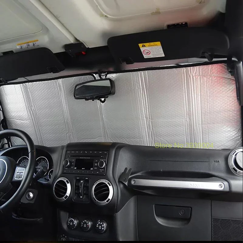 Для Jeep Wrangler 2007-2017 1 комплект лобовое стекло автомобиля крышка Солнцезащитный козырек окно Солнечный свет УФ Защита отражателя