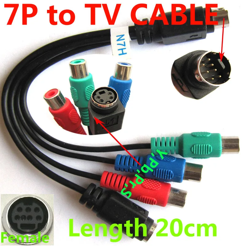 7P S VIdeo to 4PF, Y, Pb, Pr TV OUT CABLE/7p to AV Cablein Computer