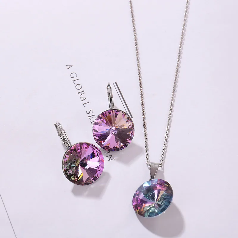 Ms Betti bridal jewelry set with rivoli crystal from Swarovski08