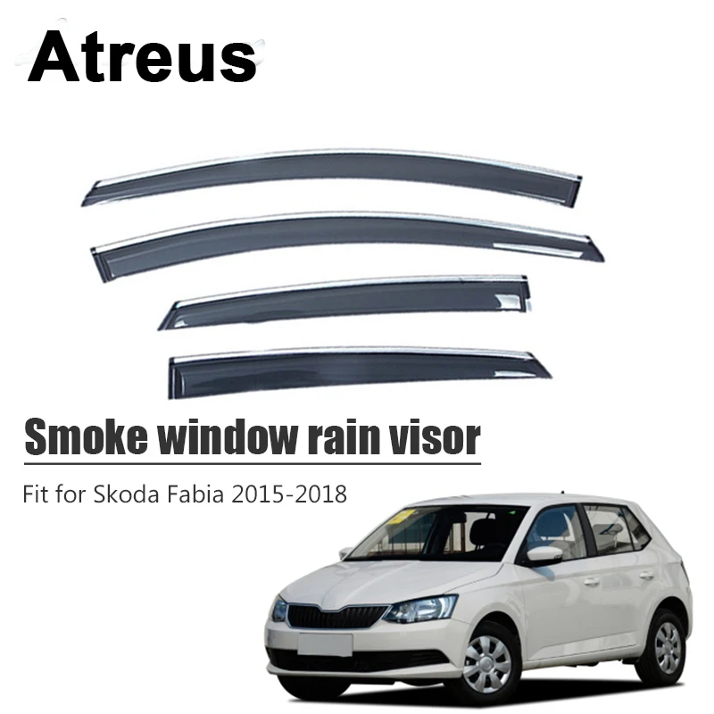 Atreus 4 шт. для Skoda Fabia 2015 2016 2017 2018 автомобильные аксессуары дверь дым Окно
